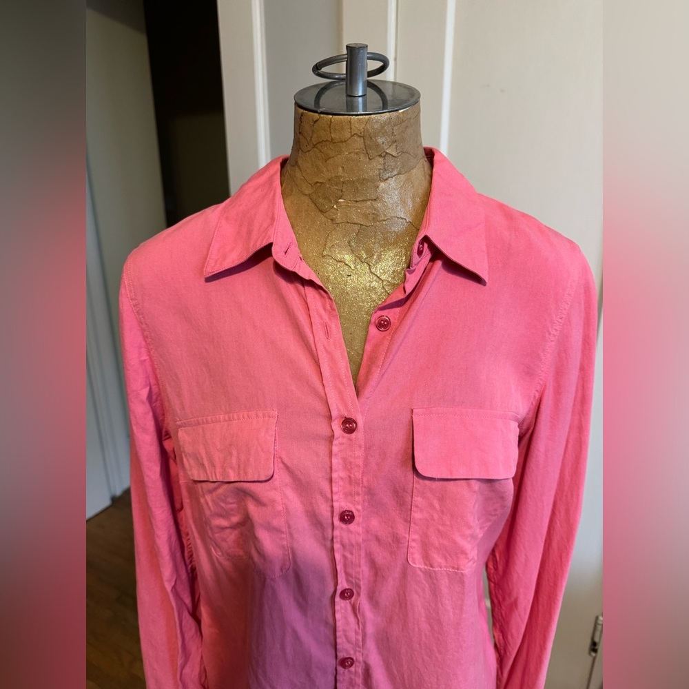Nexx Pink Silk Button Down Shirt - Picture 2 of 5